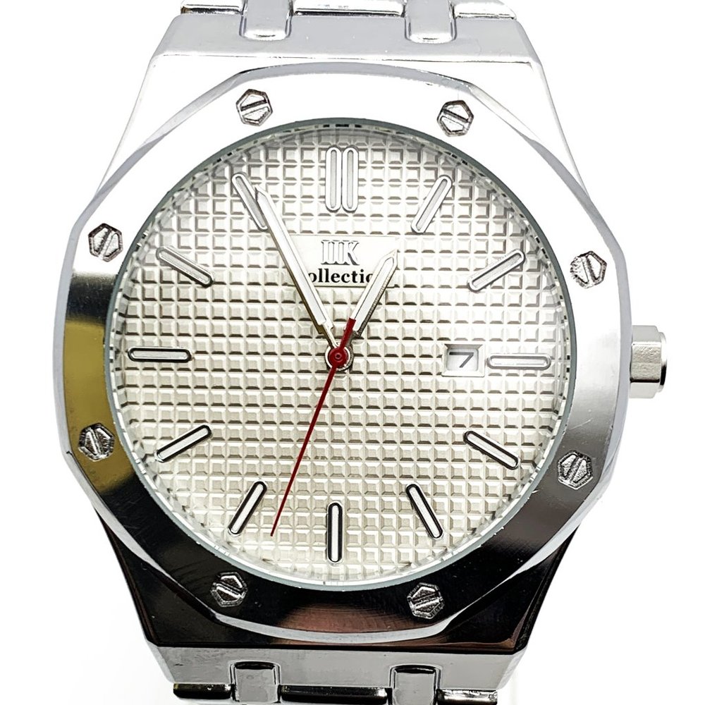 Luxury Quartz Men's Fashion Watch Silver Case